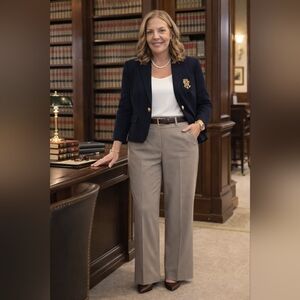 Women's Worthington Light Beige Wide-Leg Trousers 16 Tall